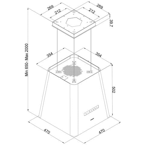 Silverline 4385 NEAT Somon Dekoratif Ada Davlumbaz A 50 cm