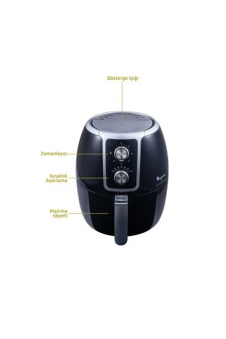MasterPro Airfryer Yağsız Fritöz 3,4 Litre Kapasiteli 1500 W