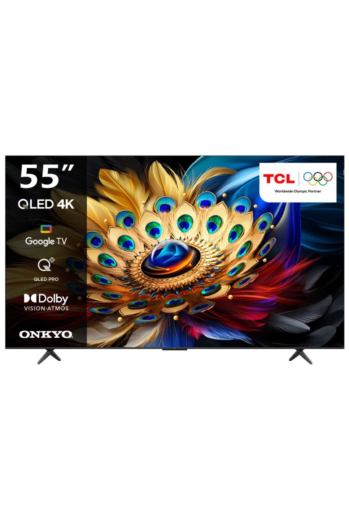 TCL 55C655 55'' 139 Ekran Uydu Alıcılı 4K Ultra HD Google Smart QLED TV