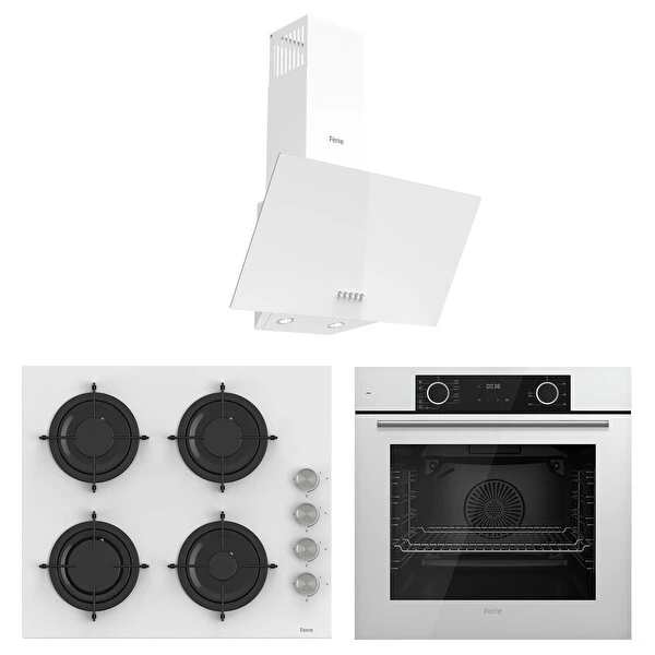 Ferre Beyaz Ankastre Set (XE63CB+CS206+D087)