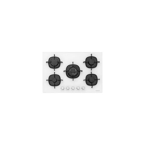 Silverline Beyaz Cam Ankastre Set (3481 Flam Beyaz - CS5365W01 5 Gözlü 75 cm Ocak - BO6502W02 )