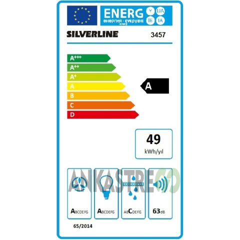 Silverline BO6502B02 - CS5349B01 - 3457 Soho 60 Siyah Cam Ankastre Set