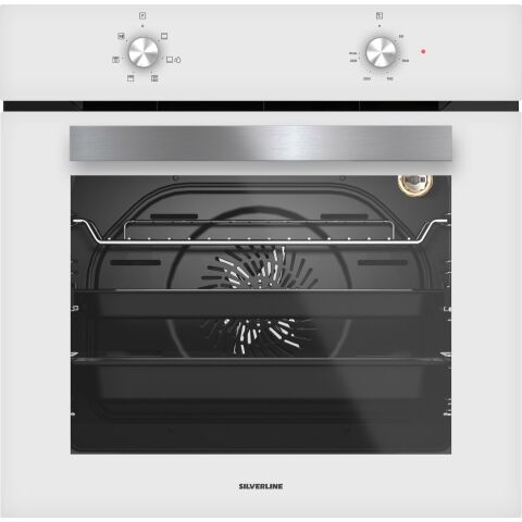 Silverline Beyaz Cam Ankastre Set 3490 Oslo Beyaz Davlumbaz - CS5343W01 Ocak - BO65E1W01 Fırın