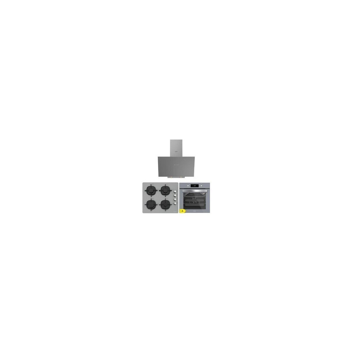 Silverline Gri Cam Ankastre Set ( 3481 Flam - CS5335S02 - BO6504S01 )