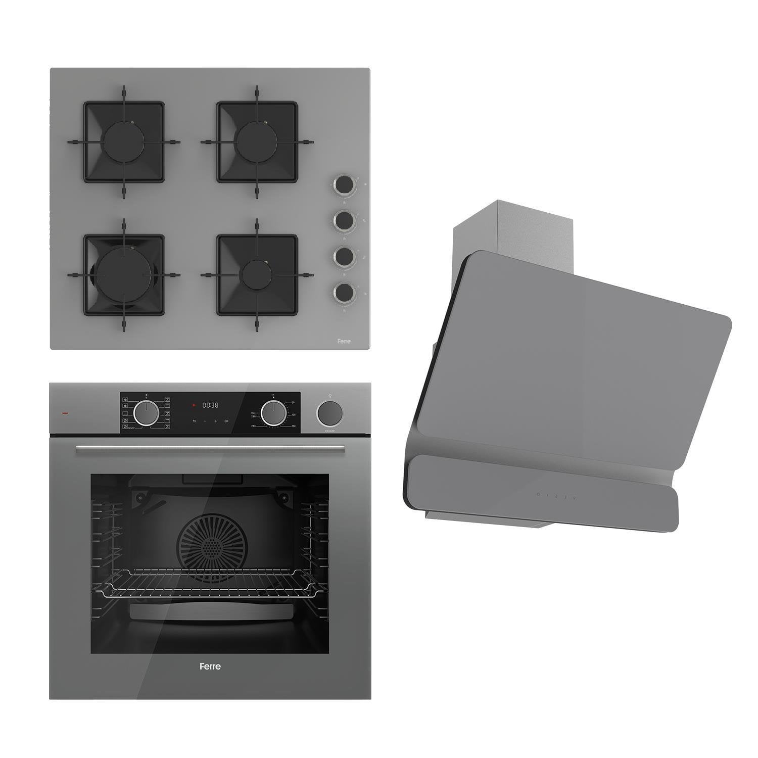 Ferre Steamart Ss Serisi Gri Set (ss208 + Xe64cpr +d082 )