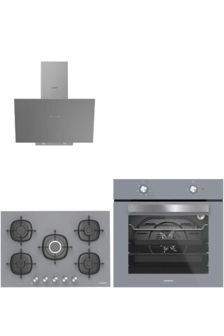 Silverline Gri Cam Ankastre Set 3481 - CS5622S01 75 CM - Bo6501s01