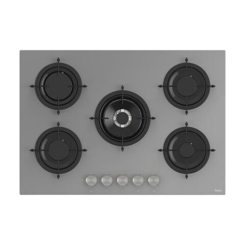 Ferre 2'li Gri Cam Ankastre Set Qms63cpr Flowart Turbo - Rs038 Woklu Ocak