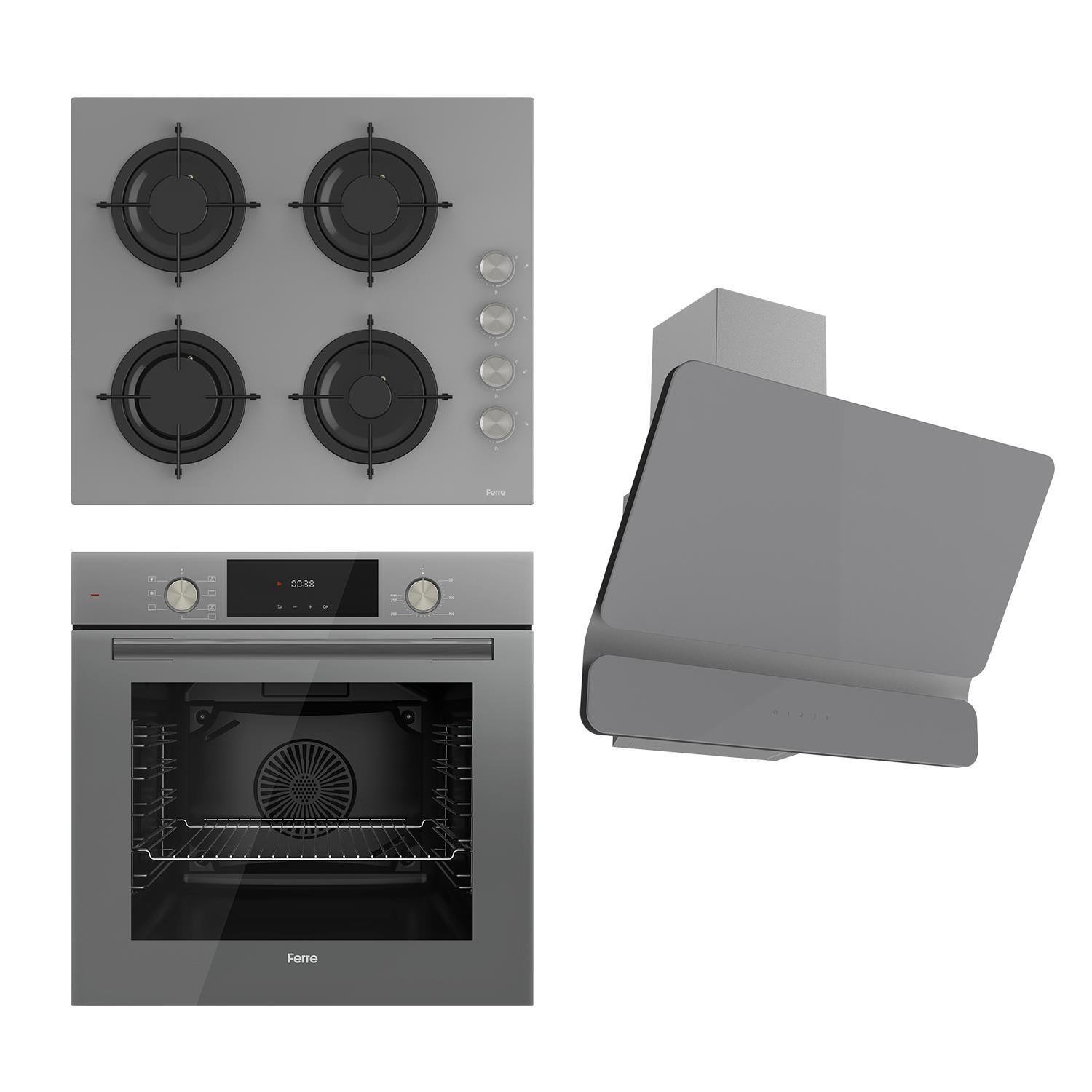 Ferre Flowart Serisi Gri Set cs208 + Qms63cpr +d082