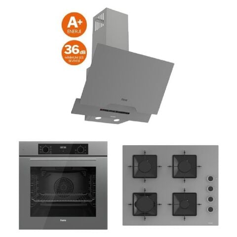 Ferre Flowart Serisi (QBL63CPR SS208 D065) Ankastre Set