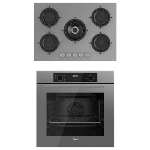 Ferre Icon Plus 75 Serisi 2li Cam Ankastre Set (QBL63CPR-RS038)