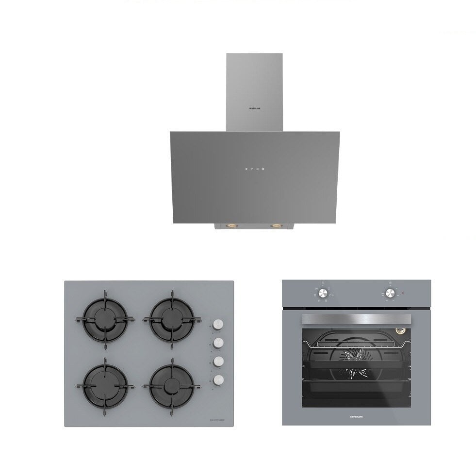 Silverline BO65E1S01 - CS5349S01 - 3481 Flam 60 Gri Ankastre Set