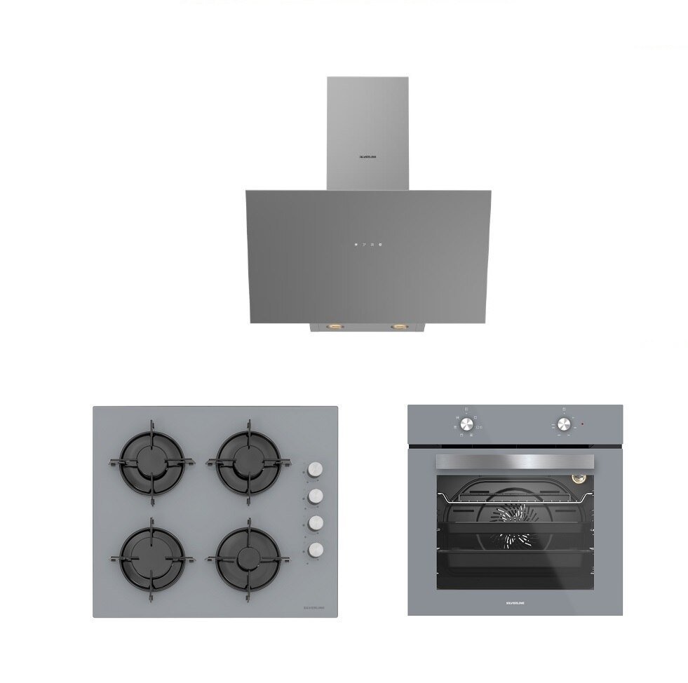 Silverline BO65E1S01 - CS5349S01 - 3481 Flam 60 Gri Ankastre Set