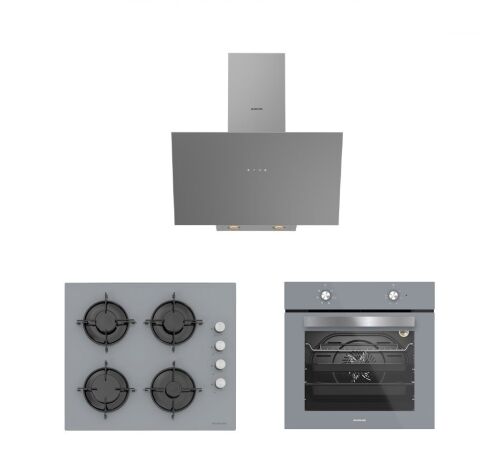 Silverline BO65E1S01 - CS5349S01 - 3481 Flam 60 Gri Ankastre Set