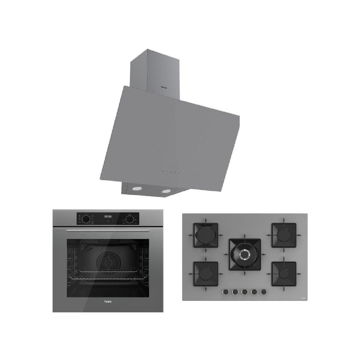 Ferre Flowart SERISI(QBL63CPR-SS038-D079) Ankastre Set