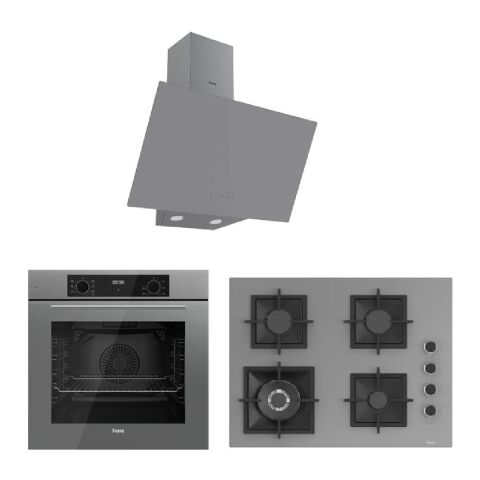 Ferre Flowart Serisi (QBL63CPR-SC408-D079) Ankastre Set