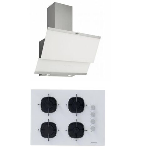 Silverline 2'li Beyaz Cam Ankastre Set 3420 Classy 60 cm -Cs5665w01 65cm Cam Ocak