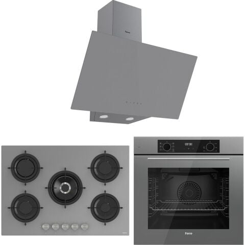 Ferre Flowart Evolis Plus Gri 3'lü Ankastre Set ( QBL63CPR-RS038-D079 )