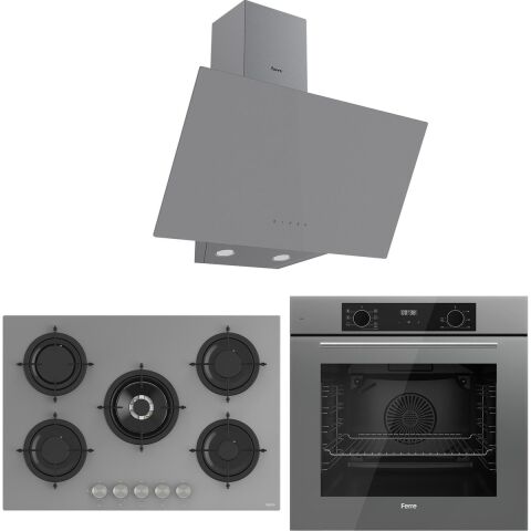 Ferre Flowart Evolis Plus Gri 3'lü Ankastre Set ( QBL63CPR-RS038-D079 )