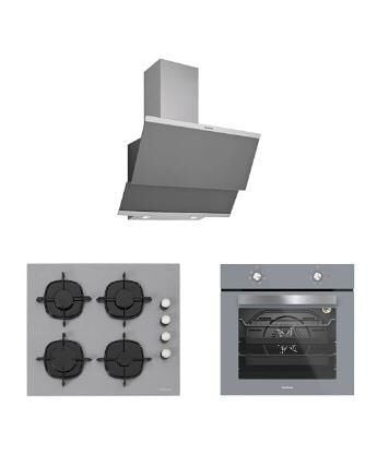 Silverline 3'lü Gri Cam Ankastre Set 3420 Classy 60 Gri+cs5335s02+bo65e1s01