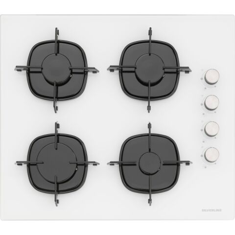 Silverline Beyaz Cam Ankastre Set 3490 Oslo Davlumbaz - CS5335W01 Ocak - BO65E4W01 Fırın