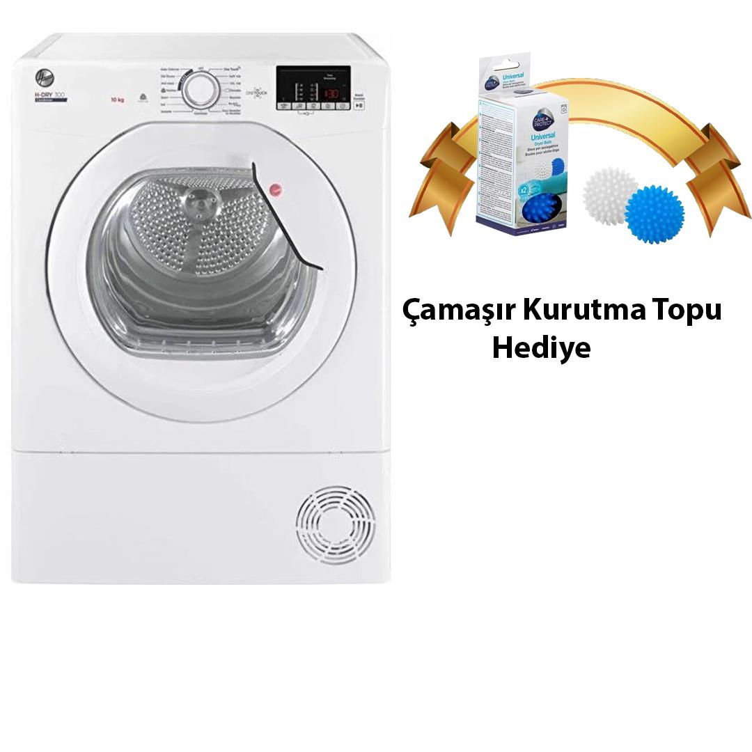 Hoover HLE C10DG-17 10 kg Nfc Bağlantılı Çamaşır Kurutma Makinesi + Kurutma Topu Hediyeli