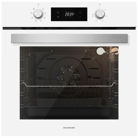 Silverline BO6504W01 - CS5429W01 - 3457 Soho 60 cm Beyaz Cam Ankastre Set