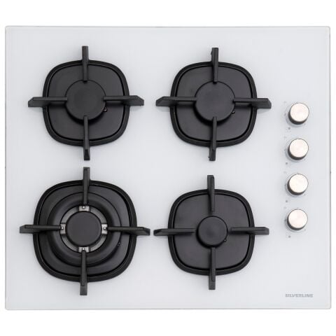 Silverline BO6504W01 - CS5429W01 - 3457 Soho 60 cm Beyaz Cam Ankastre Set