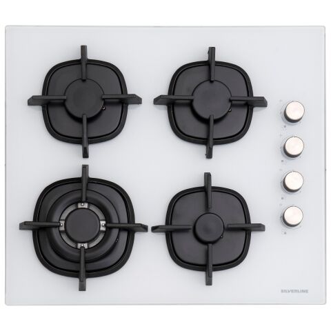 Silverline BO6504W01 - CS5429W01 - 3457 Soho 60 cm Beyaz Cam Ankastre Set