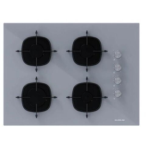 Esty Gri Cam Ankastre Set 3471 Davlumbaz - Silverline CS5665S01 65CM Ocak - Aef6601s04 Fırın