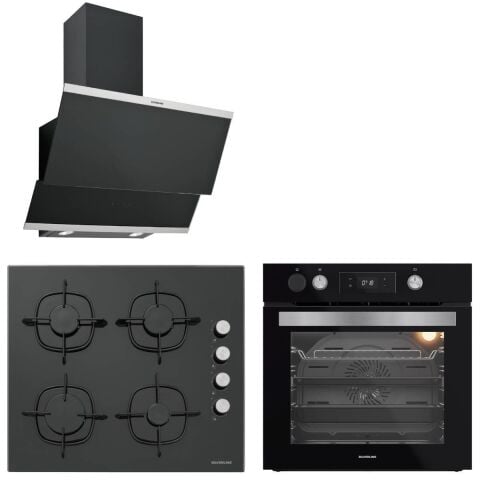 Silverline Siyah Cam Ankastre Set BO65P4B01-CS5700E6B01-3420 Classy (Buhar ve Airfryer Özellikli Fırın)