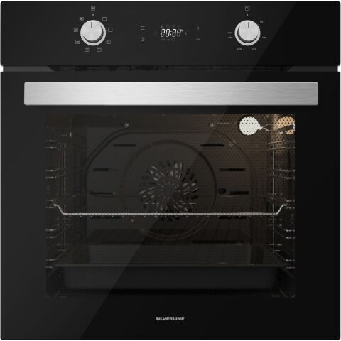 Silverline BO6504B01 - CS5429B01 - 3457 Soho 60 Siyah Cam Ankastre Set