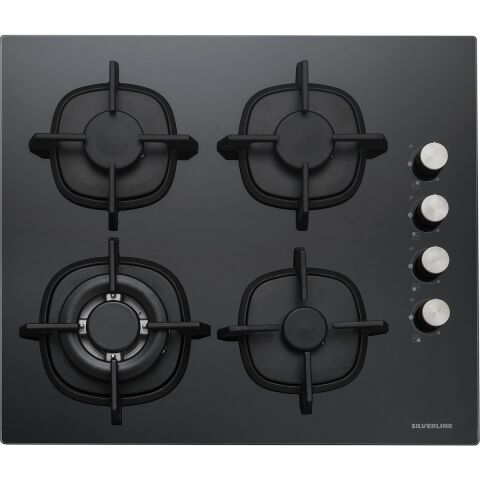 Silverline BO6501B01 - CS5429B01 - 3490 Oslo Siyah Cam Ankastre Set