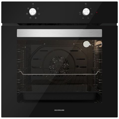 Silverline BO6501B01 - CS5429B01 - 3457 Soho 60 Siyah Cam Ankastre Set