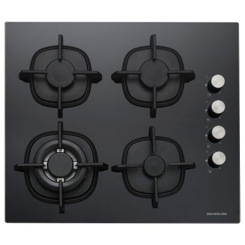 Silverline BO6501B01 - CS5429B01 - 3457 Soho 60 Siyah Cam Ankastre Set