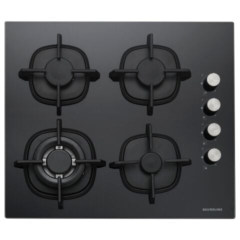 Silverline BO6501B01 - CS5429B01 - 3457 Soho 60 Siyah Cam Ankastre Set