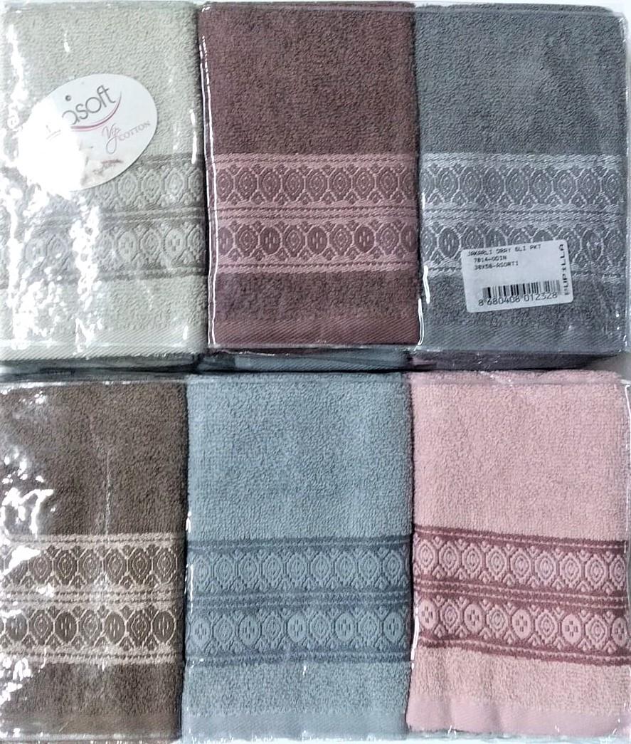 Pupilla Jakarlı 6'lı Odin 30*50 Havlu Seti