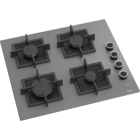 Ferre SC208 Gri Cam Ankastre Ocak (Döküm Izgara)