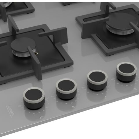 Ferre SC208 Gri Cam Ankastre Ocak (Döküm Izgara)