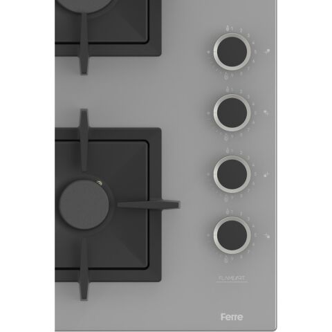 Ferre SC208 Gri Cam Ankastre Ocak (Döküm Izgara)