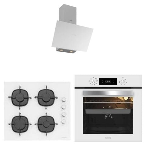 Silverline Beyaz Cam Ankastre Set 3481 - CS5335W01 - BO6502W02 A++ Enerji Sınıfı ile Modern Tasarım