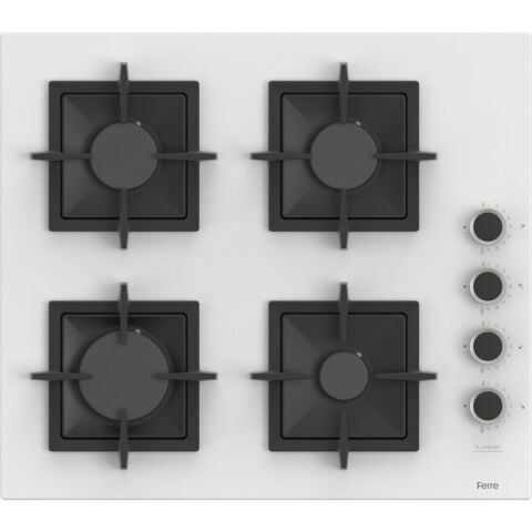 Ferre SC206 Beyaz Cam Ankastre Ocak (Döküm Izgara)