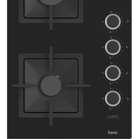 Ferre SC205 Siyah Cam Ankastre Ocak (Döküm Izgara)