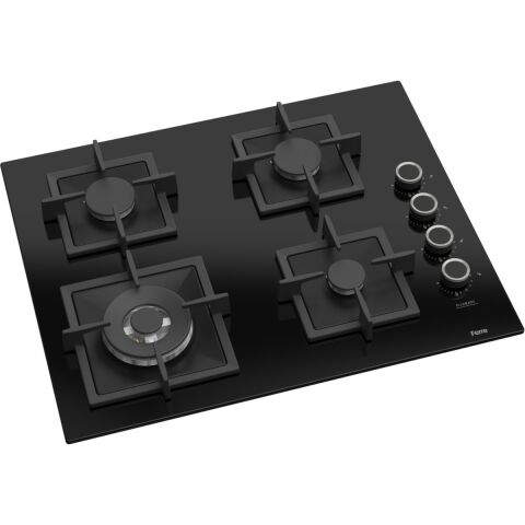 Ferre SC405 65 cm Wok Gözlü Siyah Cam Ankastre Ocak (Döküm Izgara)