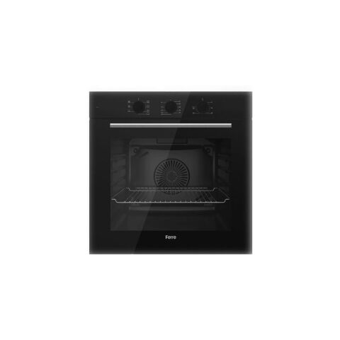 Ferre QBL62CS Flowart Siyah Cam Ankastre Fırın