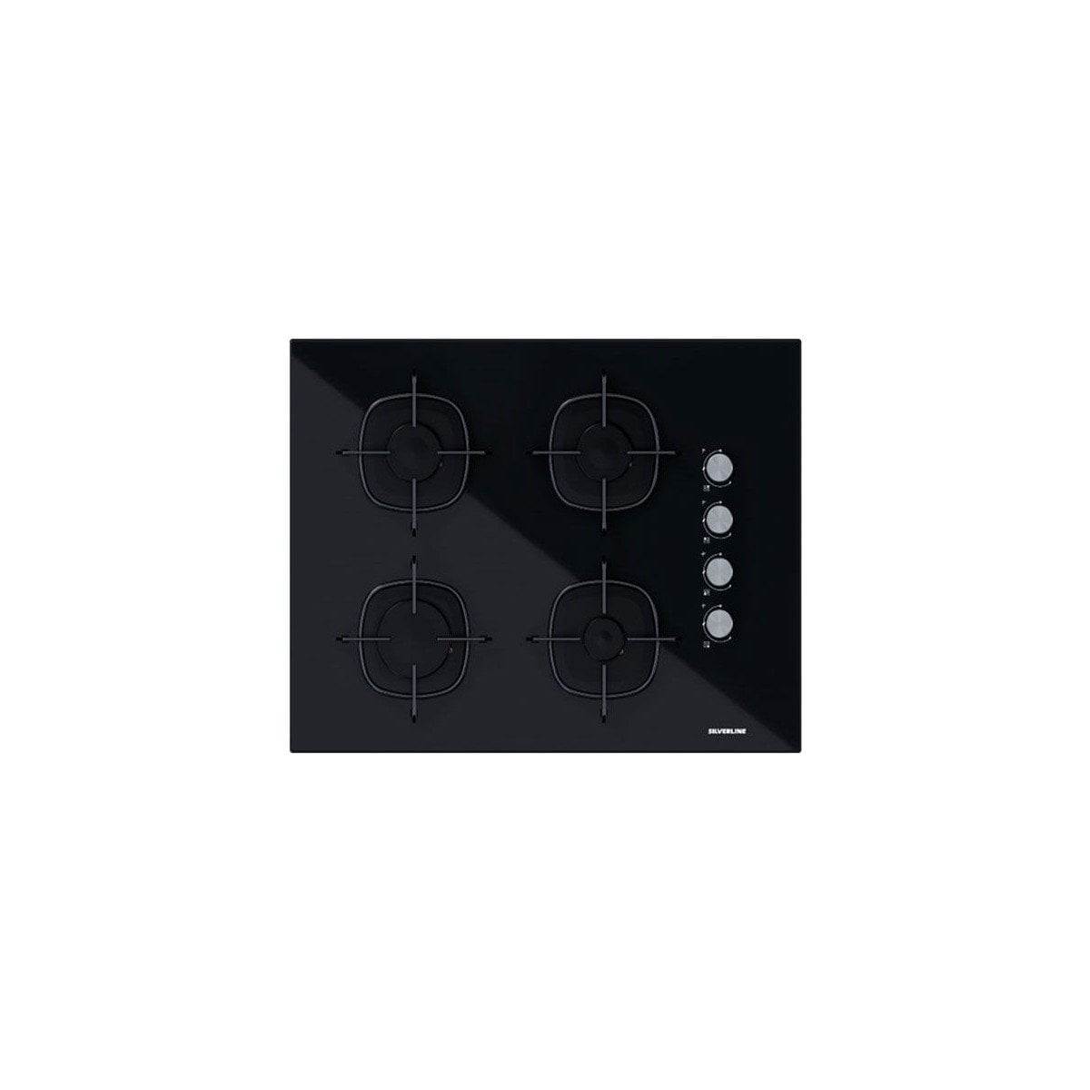 Silverline CS5665B01 65cm Siyah Cam Ankastre Ocak