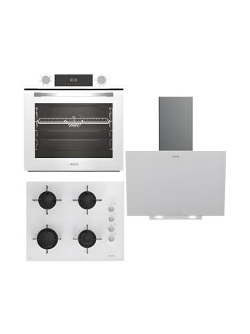 Altus Ala 322 W Fırın 159 Dw Ocak Ala 527 W Davlumbaz Beyaz Cam Ankastre Set