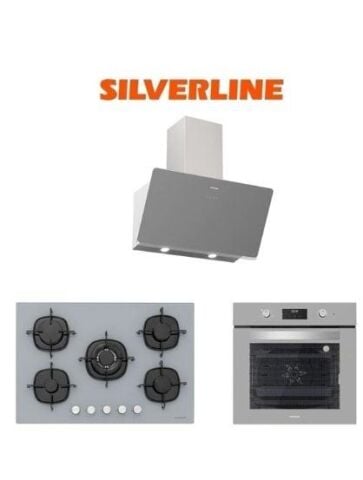 Silverline Gri Cam Ankastre Set (3457 Soho 60+cs5365s01+bo6502s02)