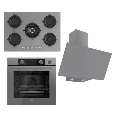 Ferre Steamart&fryart Serisi Buharlı Pişirme Gri Set (rs038 + Xe64cpr +d079 )