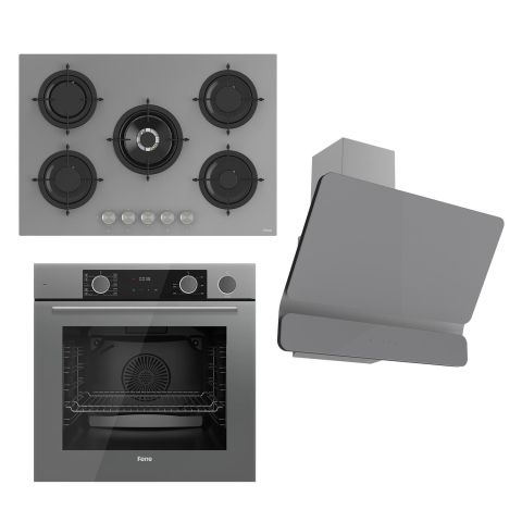 Ferre Steamart&fryart Serisi Buharlı Pişirme Gri Set (rs038 + Xe64cpr +d082 )