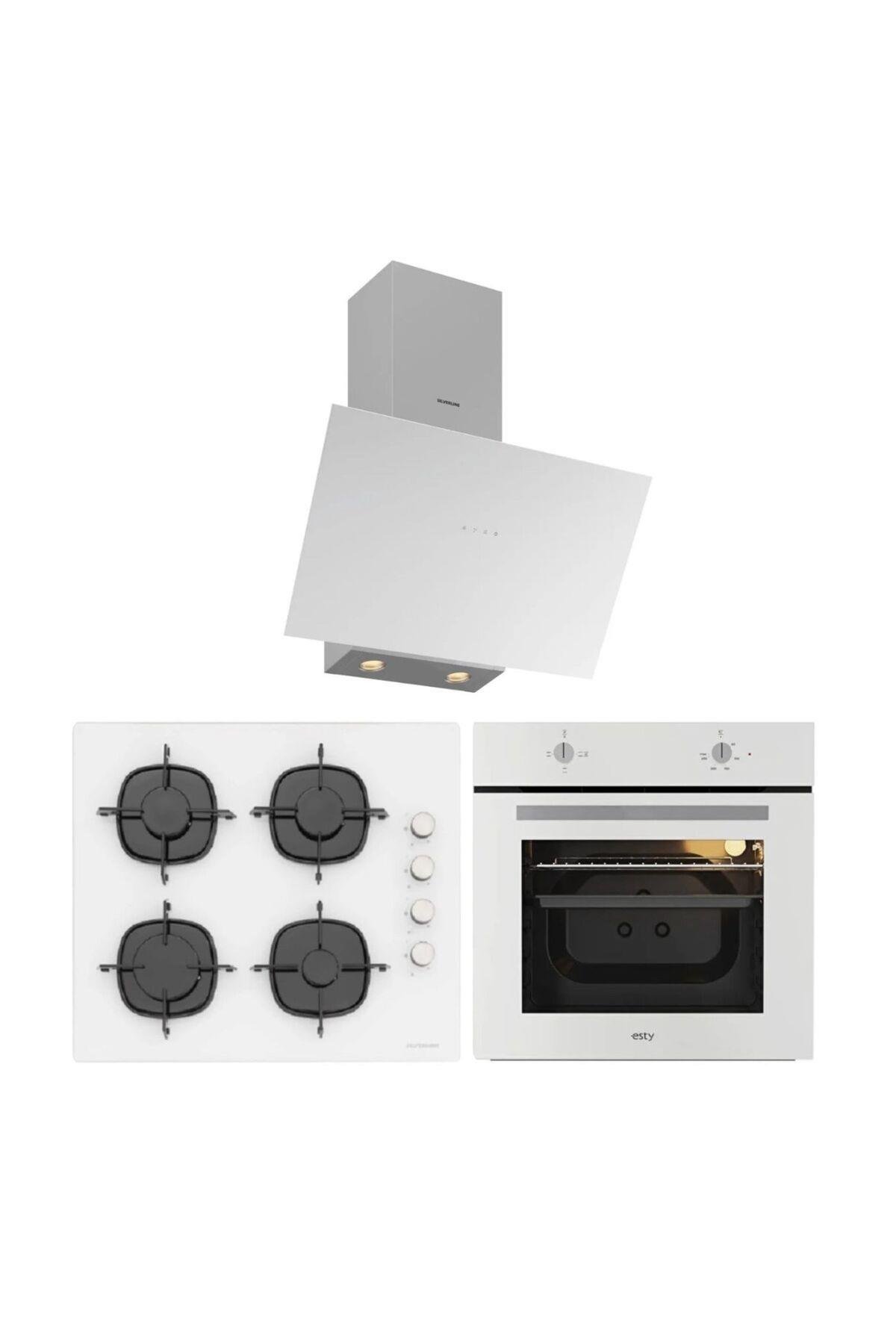 Silverline Esty Karma Ankastre Set ( Esty AEF6601W04 - CS5335W02 - 3481 Flam Beyaz )